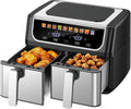 OLIXIS 4QT Air Fryer with Visible Window, 1500W Digital Touchscreen Air Fryer with 8 Presets, Auto Shut Off & Nonstick Dishwasher Safe Basket, 60-Min Timer, Max 400°F, White