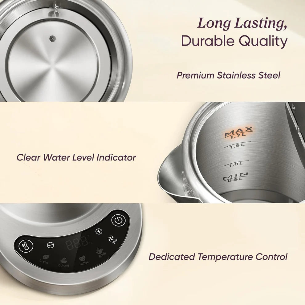 COSORI 1.7L Stainless Steel Kettle with Precision Control