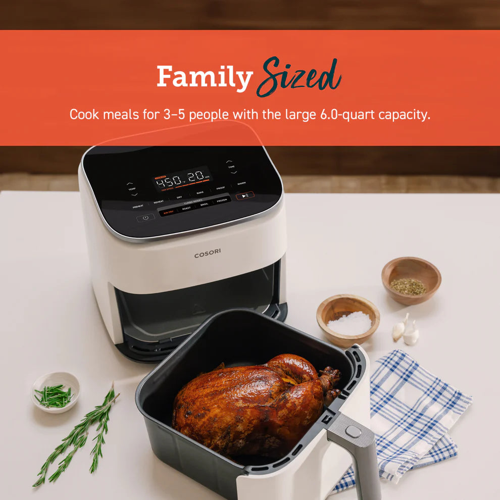 TurboBlaze™ 6.0-Quart Smart Air Fryer - Cream