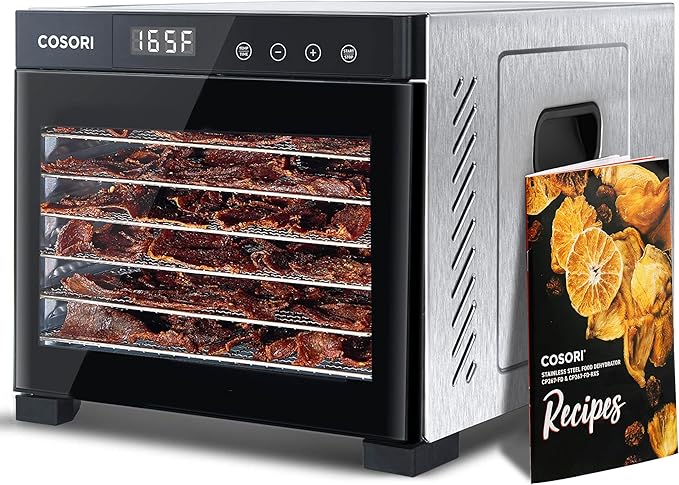COSORI Premium 6-Tray Stainless Steel Food Dehydrator