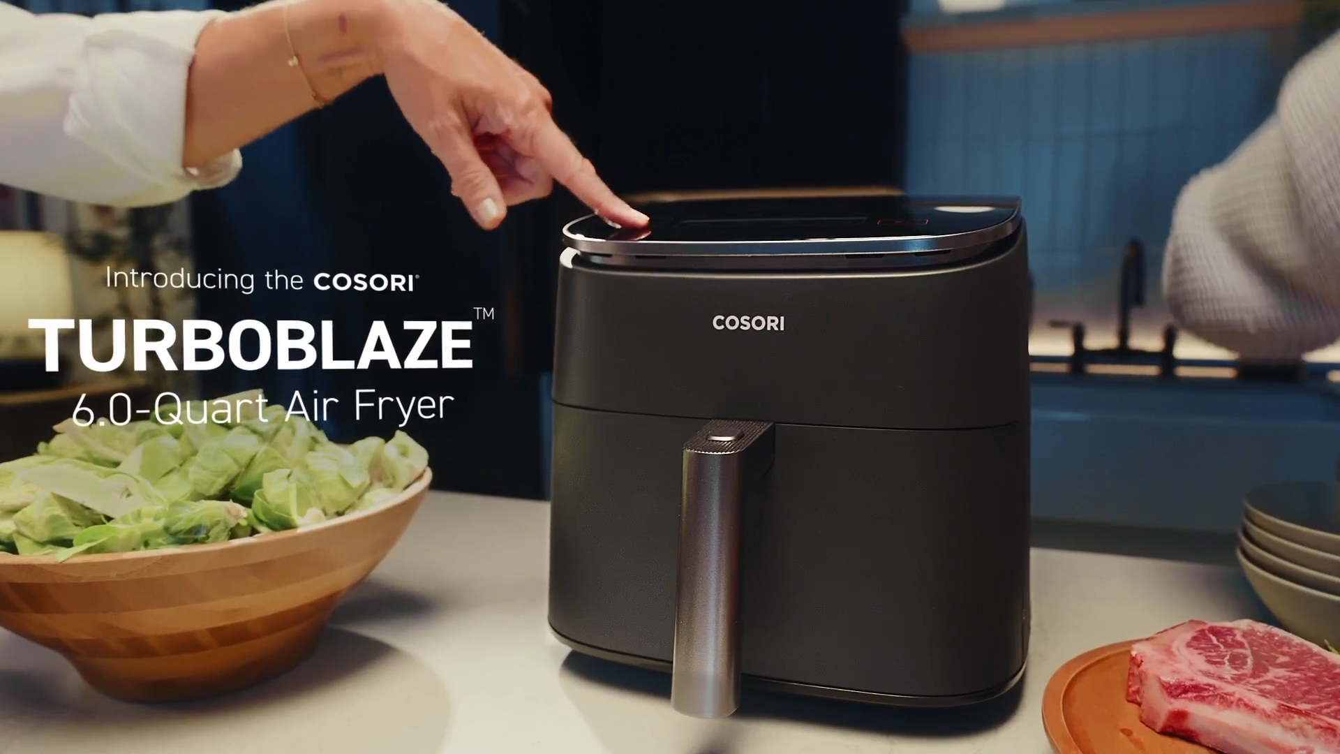 TurboBlaze™ 6.0-Quart Air Fryer - Dark Gray